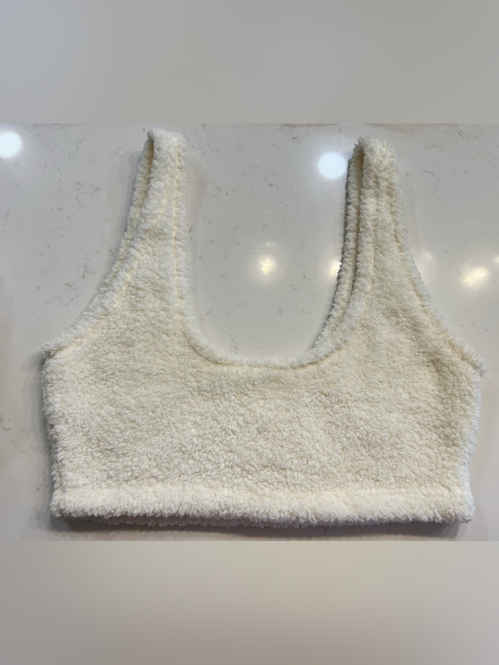 Victoria's Secret PINK Sherpa Crop Bralette  - Off-White-260
